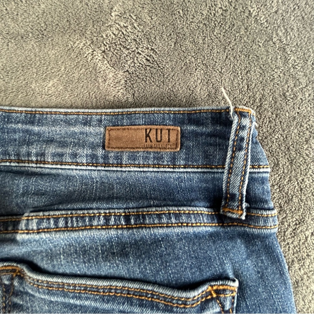 Kut From the Kloth Baby Boot Cut Jeans Medium Wash S Size 8 Short Stretch - Picture 7 of 12